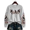 Women's Casual Halloween Print Pullover Sweatshirt for Fall Holiday Party