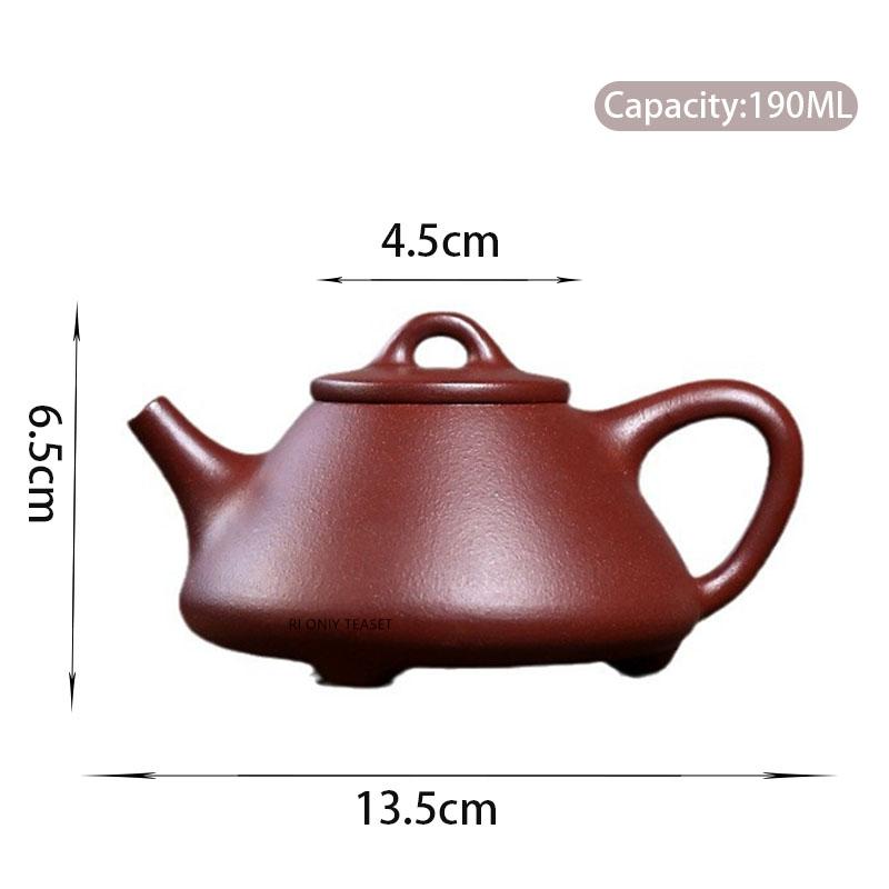 

190ml Yixing Purple Clay Teapot Famous Handmade Stone Scoop Tea Pot Beauty Tea Infuser Kettle Chinese Zisha Teaware Customized