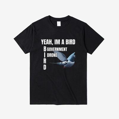 Ja Ich Bin Ein Vogel Roboter Taube T-Shirt Lässig Kurzärmelig Basisschicht für Jungen und Mädchen
