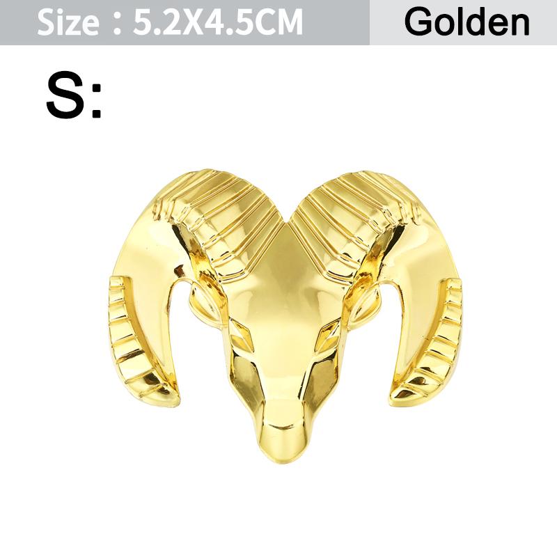 GXP1  1Pcs Car Body Rear Trunk 3D Metal Chrome Stickers Ram Head Styling Emblem Badge For Dodge Ram 1500 Caravan Accessories