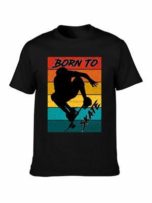 Born To Skate Retro Funny T Shirts Mens Novelty Skateboarding Gifts T Shirt