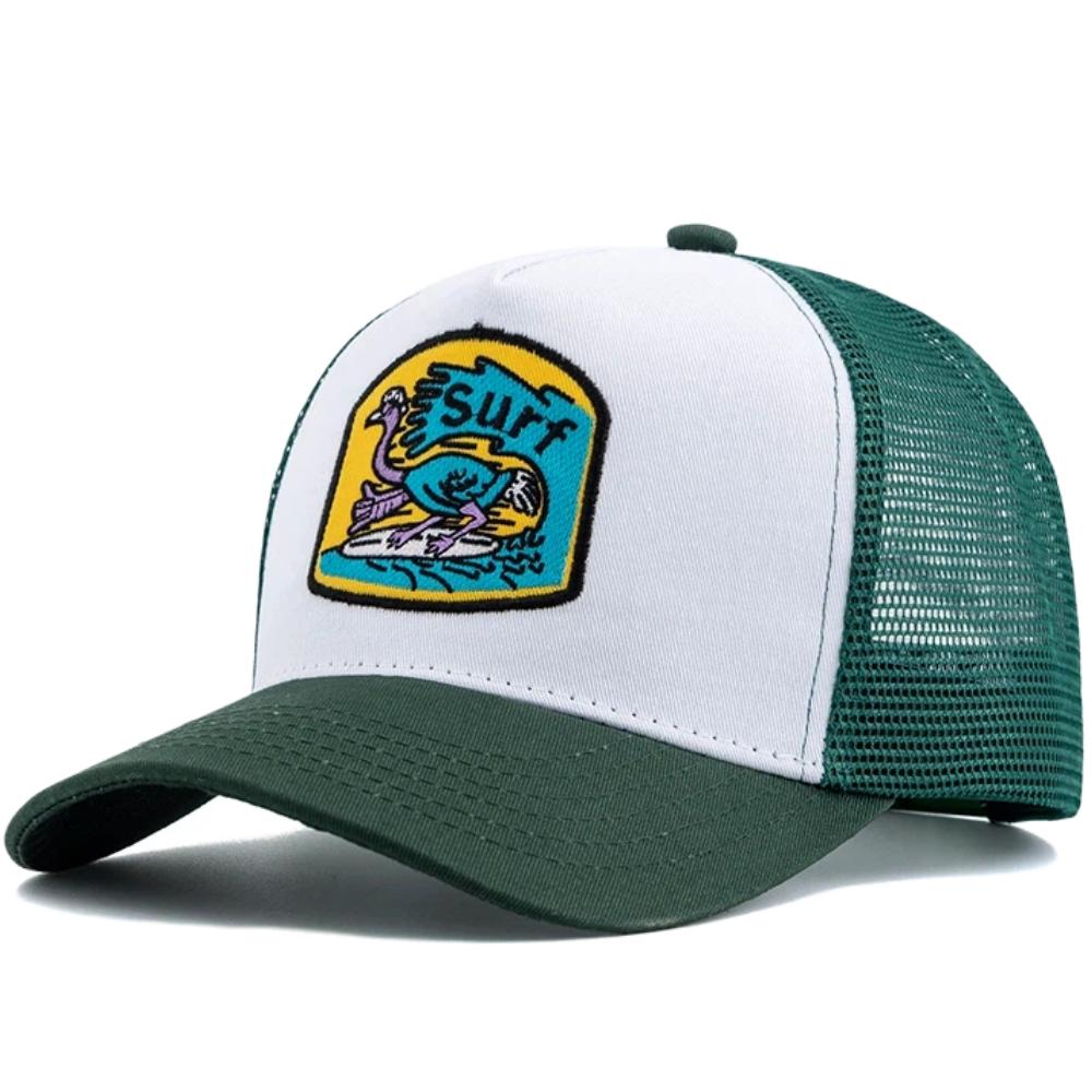 Unisex Geborduurde Trucker Pet Mesh Baseballpet Zomer Buiten Zonbescherming Trend Pet Pet Voor Mannen Vrouwen