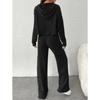 Herfst en Winter Casual Gebreide Set met Lange Mouwen, Dames Hoodie, Losse Broek Tweedelige Set