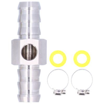 12in Fuel Line TFitting 1827 NPT Port Fuel Pressure Gauge Sensor Adapter Stainless Steel