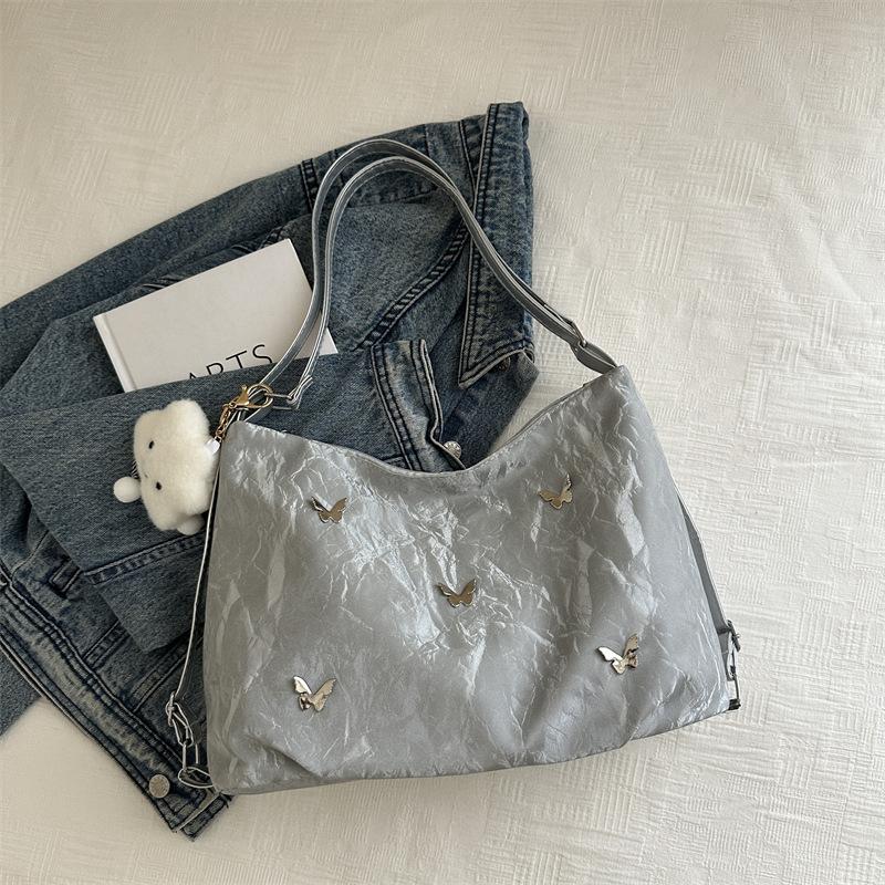 Large capacity bag women 2025 fashion new niche design commuter leisure beauty double shoulder crossbody backpack