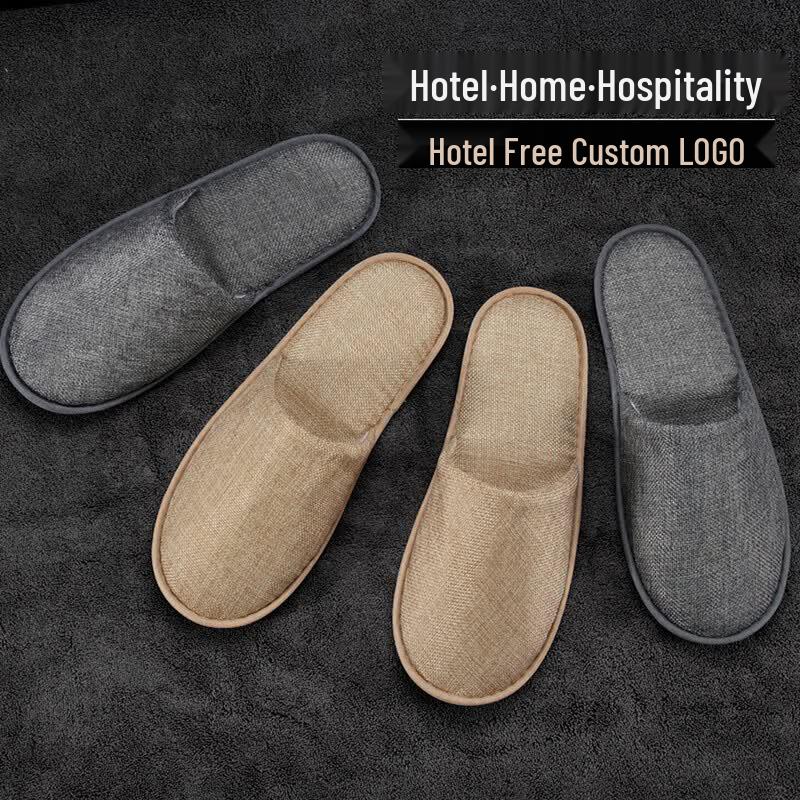 100 Pairs Individually Wrapped Disposable Hotel Slippers