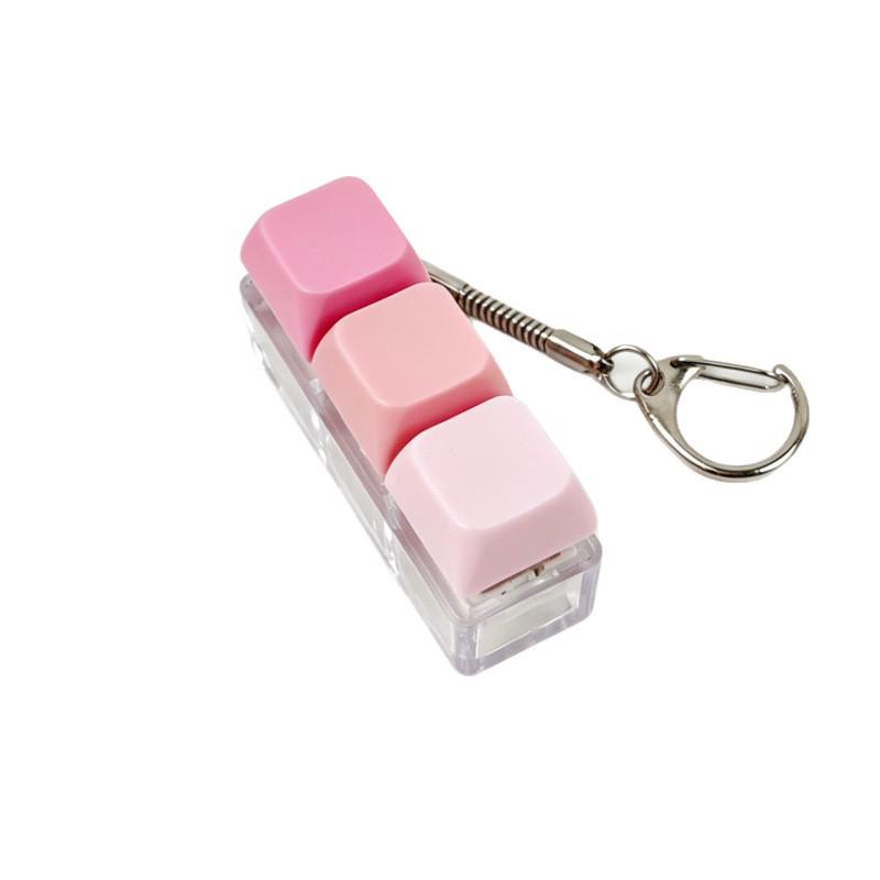 Sleutelhanger voor stressverlichting: Decompressie Kubus met Vier Knoppen & Toetsenbord Hanger