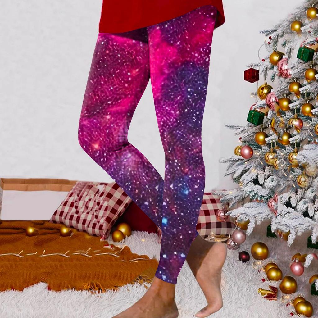 Women's Fashion Outdoor Sky Printed Slim Elastic Yoga Casual Pants