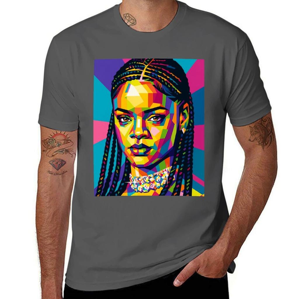 Rihanna Pop Art Tshirt Plus Size Loose Fit Tshirt