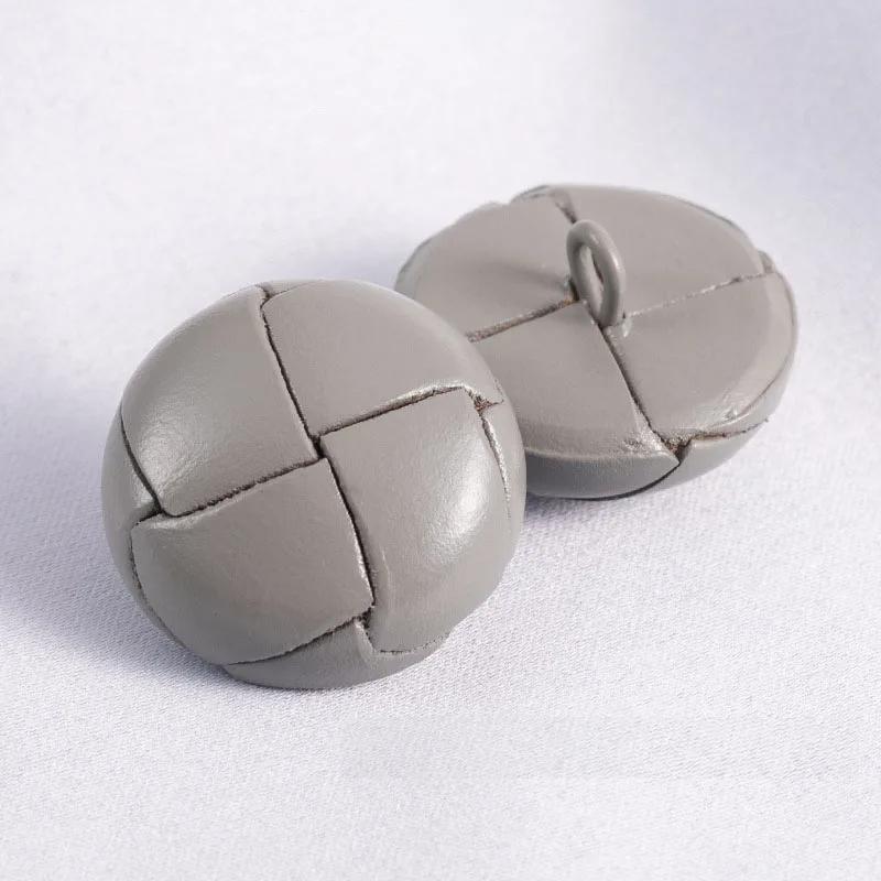 4Pcs/lot 18/23/25mm Colored Leather Button Coat Windbreaker Retro Leather Buttons Woven Leather Decorative Button Accessories