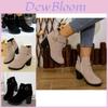 Stylish Vintage Women's Martin Boots 2024 With Chunky Heel And Round Toe Design