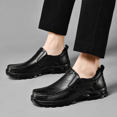 Fashion 2025New Luxury Brand Men Handmade Genuine Leather Loafers Casual Comfy High Quality Retro Business Shoes Soft Bottom Dress Shoes