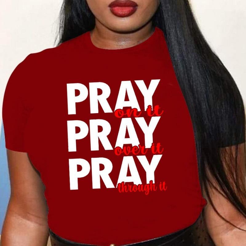 Summer Pure Cotton Short Sleeved Printed Women's Round Neck Loose Casual T-Shirts Women’s