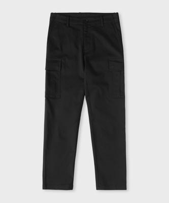 PANICALE Black Tapered Fit Cargo Pants