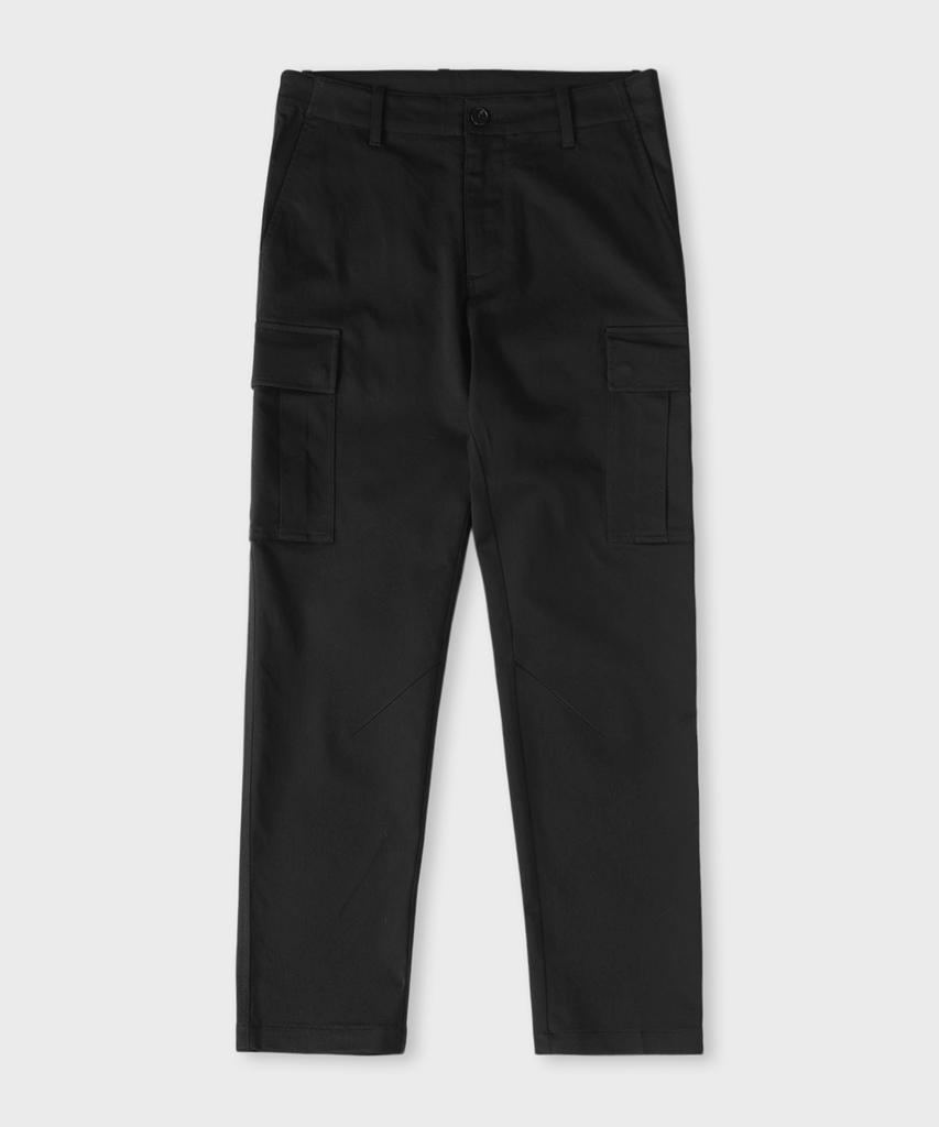 PANICALE Black Tapered Fit Cargo Pants