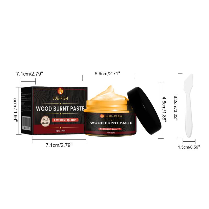Wood Burning Paste 120ML Heat Reactive Pyrography Gel for DIY Crafts Multifunctional Combustion Drawing Gel