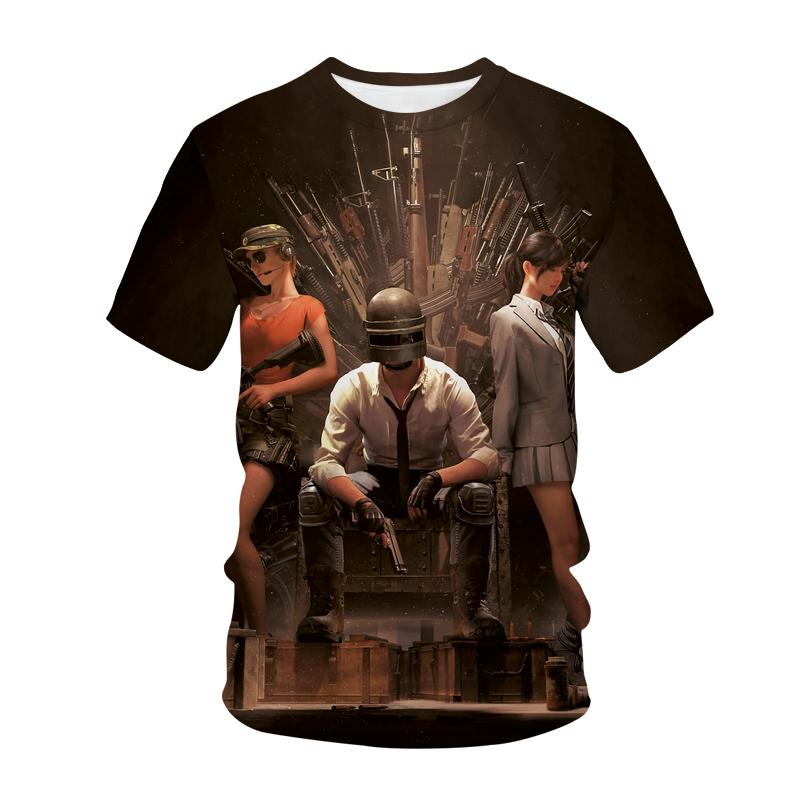 T-shirty Playerunknowns Battlegrounds Gra PUBG Nadruk 3D Dziewczęta Chłopcy Codzienna Modna Koszulka Koszulki Dziecięce Góry Ubrania Dziecięce