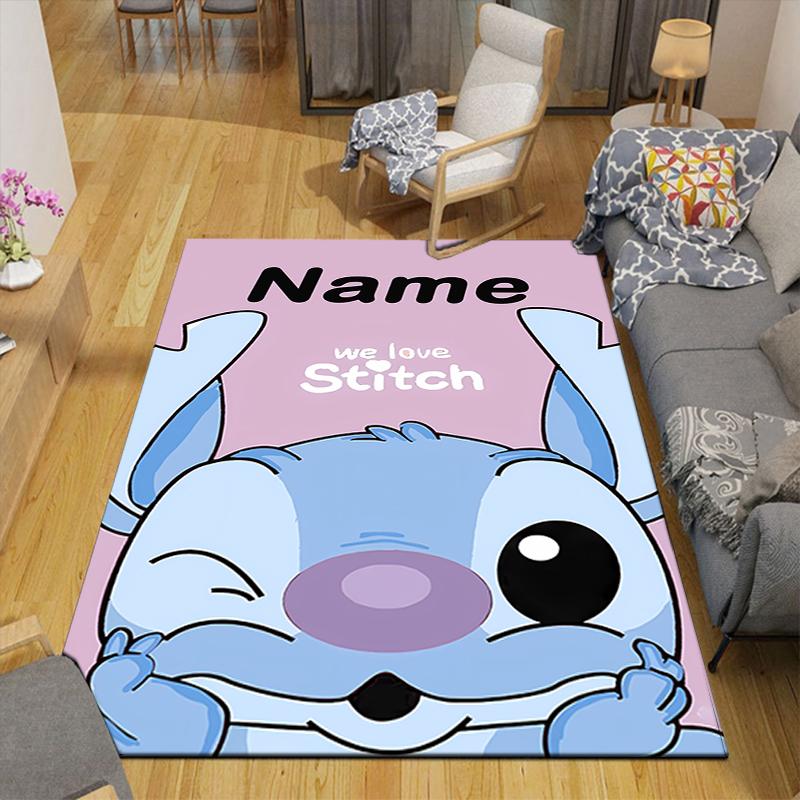 Custom 1Pc Lilo Stitch Adventure Rug Office Carpet Indoor Outdoor Entrance Doormat Nonslip Soft And Comfortable Living Room D916311