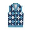 Men's V-Neck Sleeveless Knit Cardigan Vest