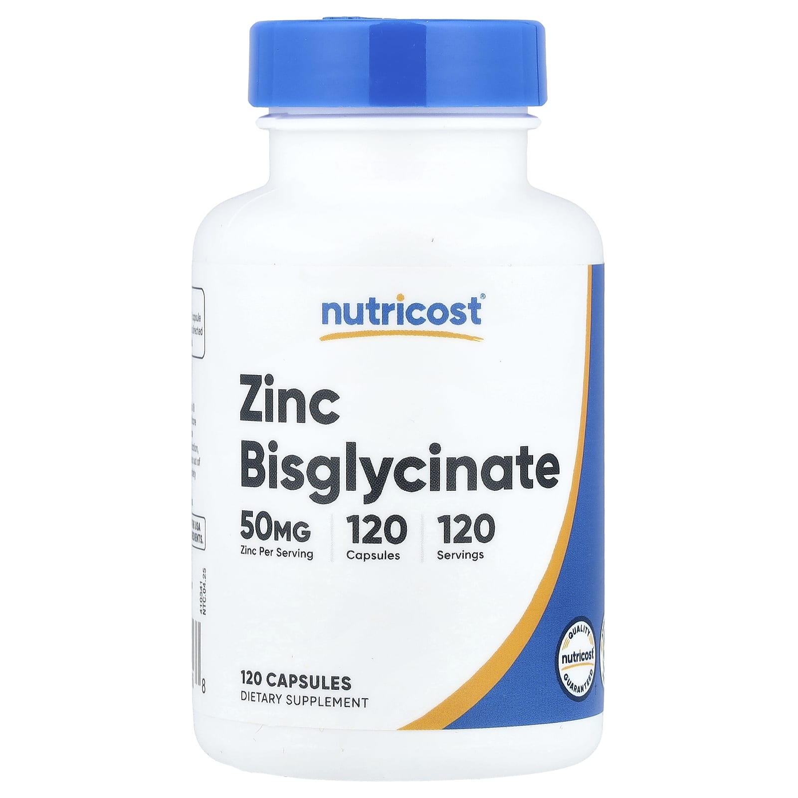 

Nutricost, Zinc Bisglycinate, 50 mg, 120 Capsules