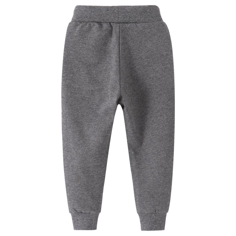 Kids' Autumn/Winter Cotton Trousers: Boys' European American Printed Knit with Ribbed Cuffs
