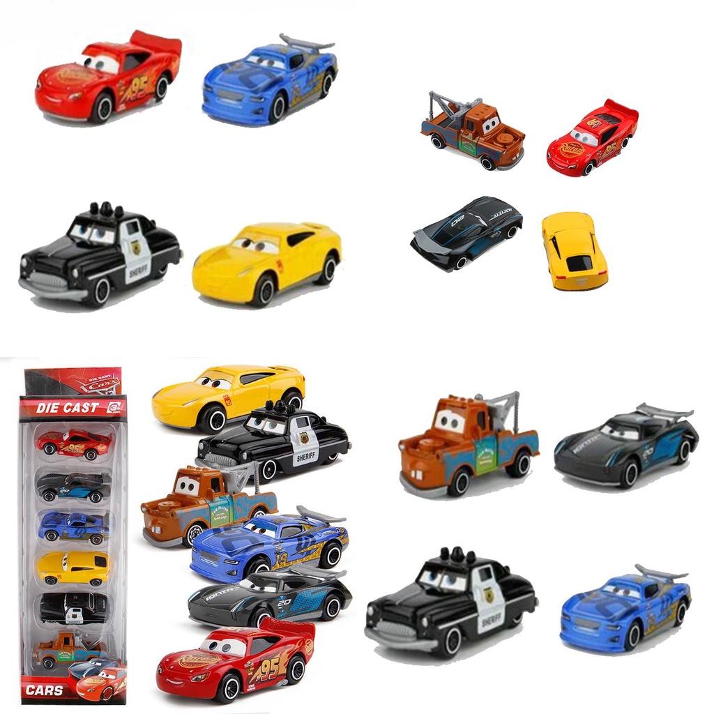 Disney Pixar Cars Lightning Mcqueen Racer Model Car Kids Toy Collection Set 6pcs Classic Cars