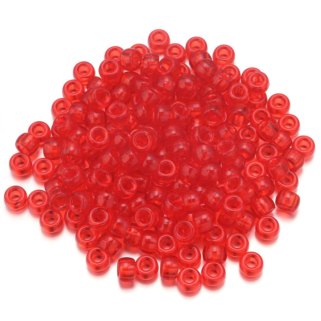 200pcs Transparent Acrylic Beads 6x9mm Big Hole Loose Spacer Beads For Jewelry Making DIY Necklace Bracelets Key Chain Supplies