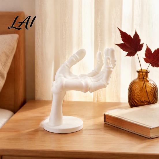 Skeleton Hand Style Ring Stand, Gothic Jewelry Holder And Necklace Resin Decor Holder, 3D