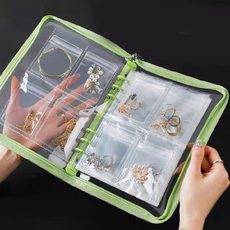 Anti-oxidation Jewelry Organizer Album Earrings Storage Booklet Transparent Necklace Bracelet Rings Holder Case Pouch