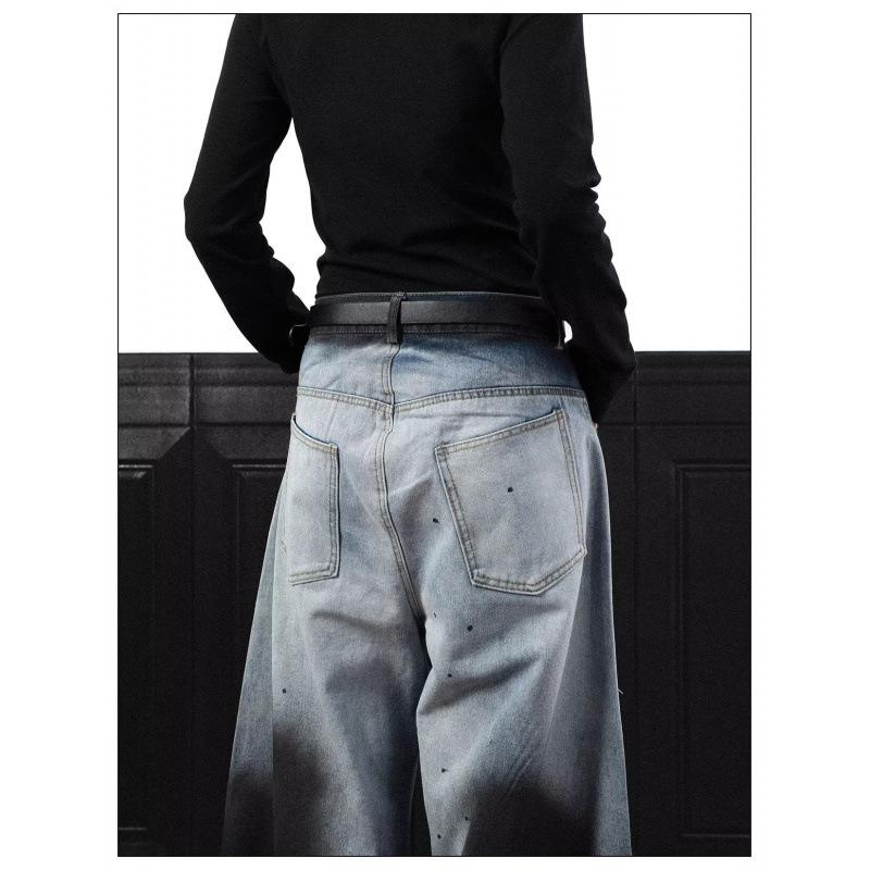 JYL Women s Bootcut Jeans American Gradient  Spring Wide-Leg Denim S бездна