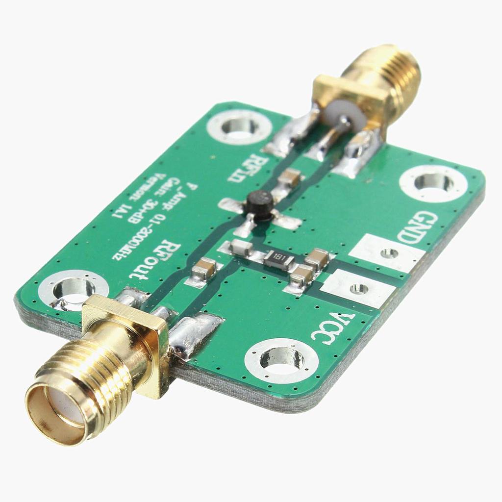 Amplificador de banda ancha de 0.1-2000 MH Z rf 30dB Módulo de banda ancha de bajo ruido LNA receptor