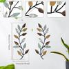 2Pcs Metal Tree Leaf Wall Decor Vine Olive Branch Style Wall Hanging Sign Decorative Home Decoration for Living Room Bedroom
