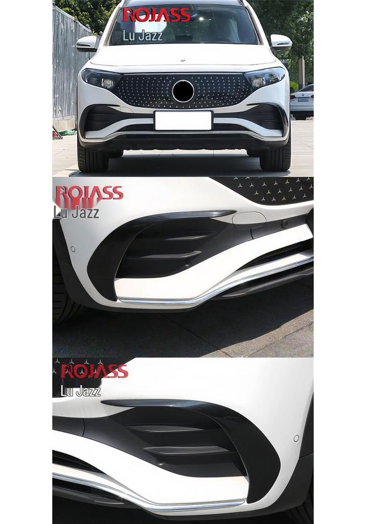 Kompatybilny przedni zderzak Nóż powietrzny i rama lampy przeciwmgielnej do Mercedes EQA260/EQB300/EQB350 H243