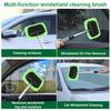Extendable Car Windshield Cleaner Microfiber Pads Microfiber Cleaning Brush Rotating Head with 4 Windshield Cleaning Kit
