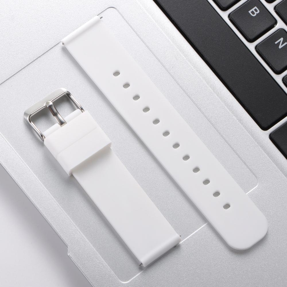 

Quick Release Silicone Watch Strap 20mm 22mm Band Soft Waterproof Wristband for Huawei Gt3/GT5 Watchband for Smartwatch Watches 20mm белый