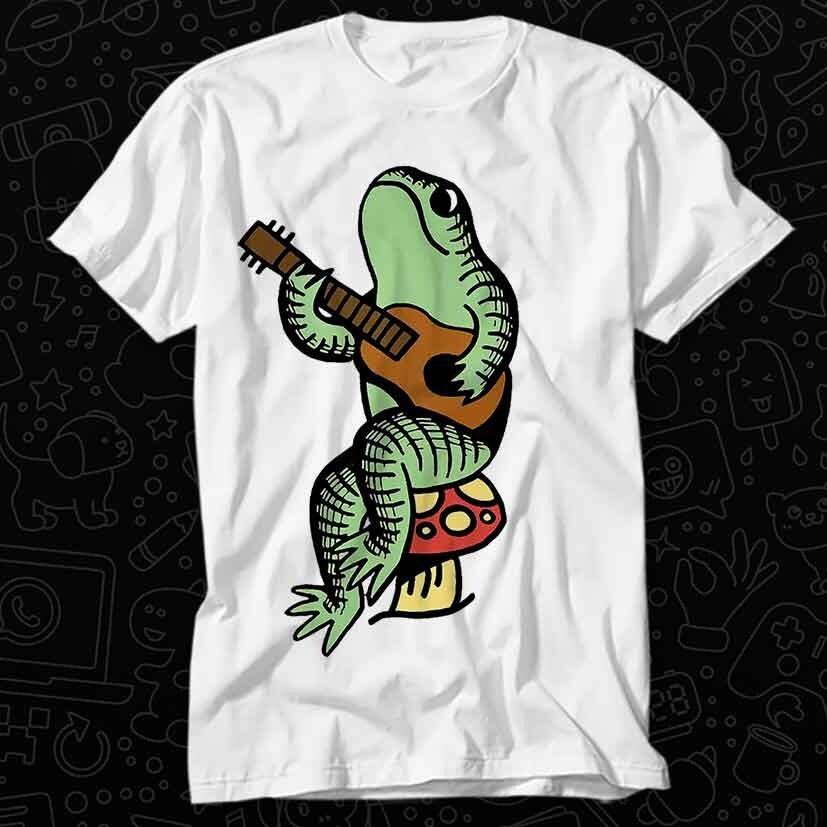 

Frog Star Playing Guitar Magic Mushroom T Shirt 555 2XL
