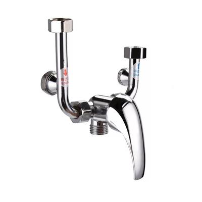 Zinc Alloy U-shaped Bend Electric Water Heater Mixing Valve Surface Mounted Cold and Hot Switch Shower Faucet Inlet Pipe Accessories