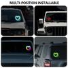 Easy Installation Dual Heart Shape Wireless Car LED Heart Light Suction Cup Solar Powered Soft Illumination Car Neon Light