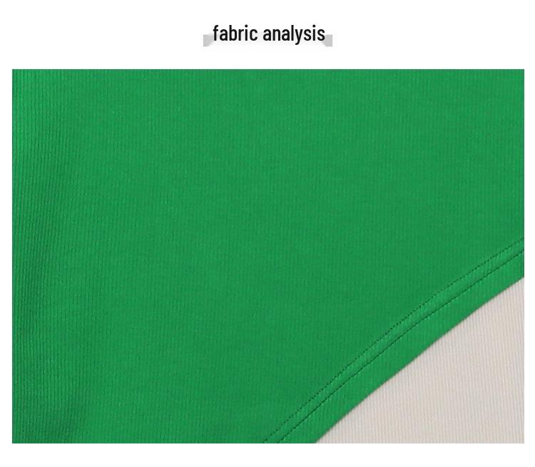 2023 European Style Slim Fit Off-Shoulder Hollow-Out Irregular Hem Color Block T-Shirt