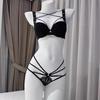 [Sniper Hunter] Inner Thickened Breast Large Straps Cross Pure Desire Sexy Gathering Underwear Hooking Set