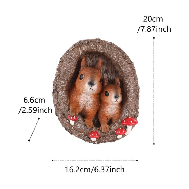 Hand Painted Squirrel Statue Garden Squirrel Statue Ornament For Garden Trees And Outdoor Landscape Decoration