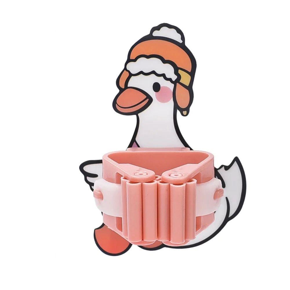 Seamless Cartoon Mop Clip Self-adhesive Wall Mop Holder Multi-purpose Broom Hanger for Home