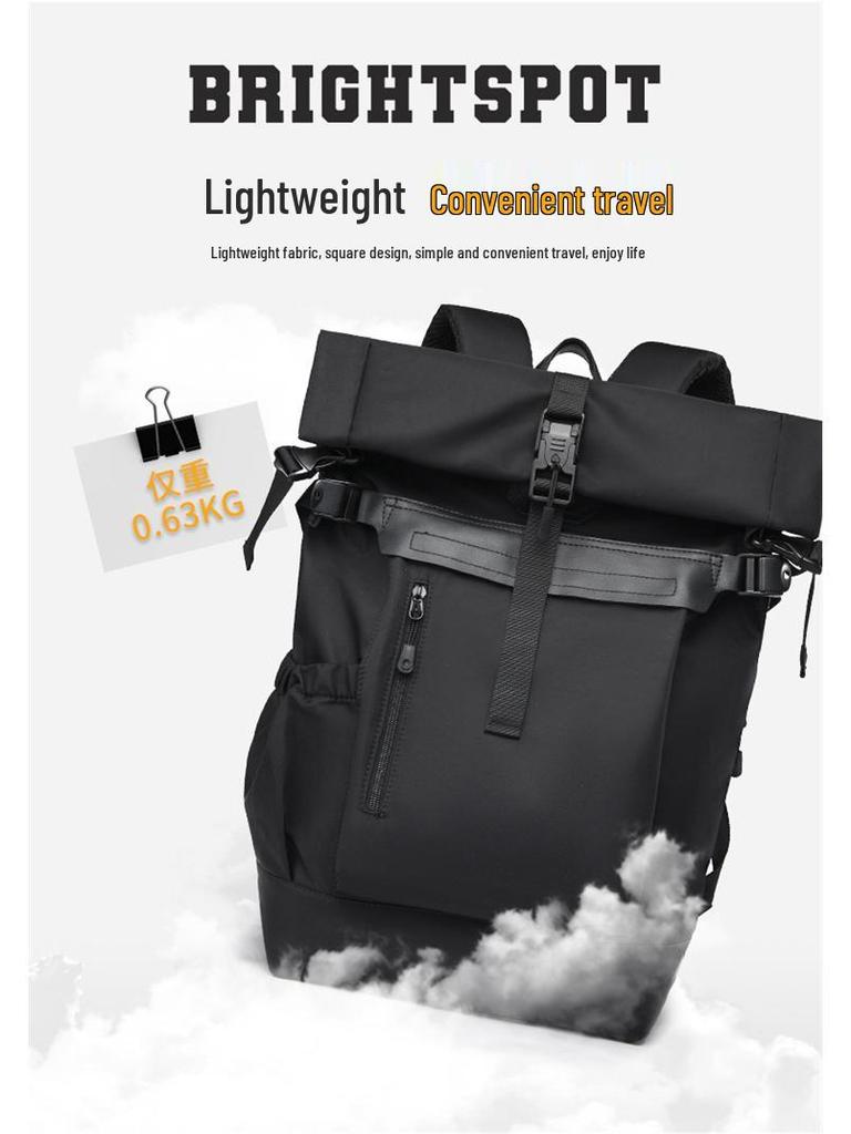 Men's Korean Style Multi-functional Waterproof Backpack for College, Travel, and Outdoor Use