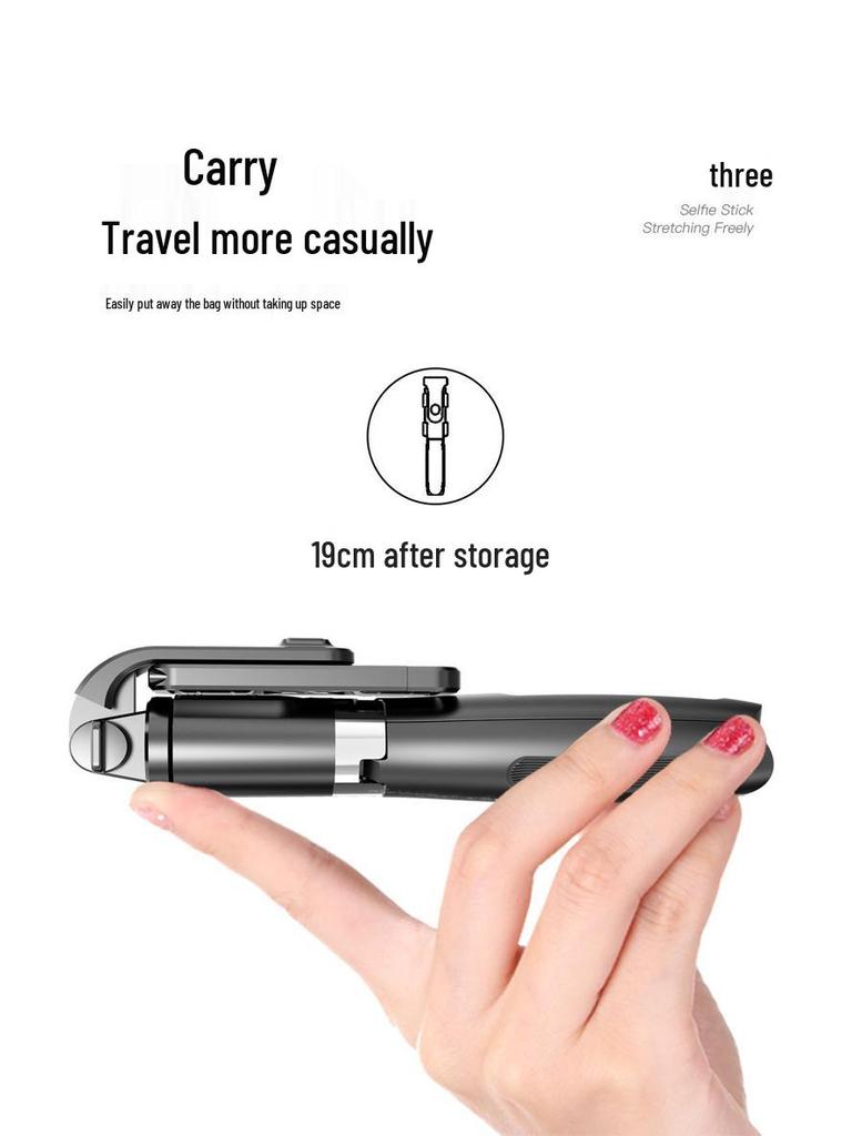 L02 Bluetooth Selfie-Stick & Stativ mit Fernbedienung für GoPro, 1 m lang, Universelles Foto-Tool.
