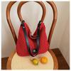 Beach woven bag women's new hollow knitted handbag large capacity shoulder crossbody armpit bag