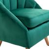 Bedroom and Living Room Armchair in Green Velvet with Thick Padding and Solid Wooden Structure (67x65x77cm)