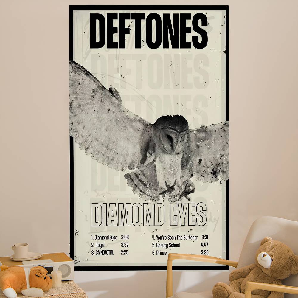 Rock DDeftones Band Chart Tapestry Bohemian Wall Tapestries Mandala Wall Art Decor