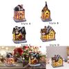 Christmas Snow Light Up House Xmas Miniature Desk Decorations with Warm Light for Festival Wedding Good Craftsmanship Versatile