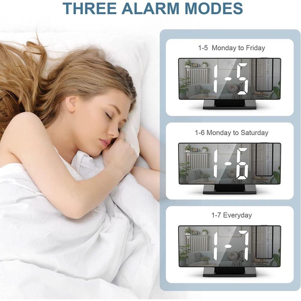 Temperature Display Digital Alarm Clock Backlight LED Alarm Clock Ceiling Clock  Living Room