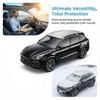 Silver Reflective Windshield Cover Quilted Car Panel for Outdoor Parking Sun Snow Ice and Front Glass Protection